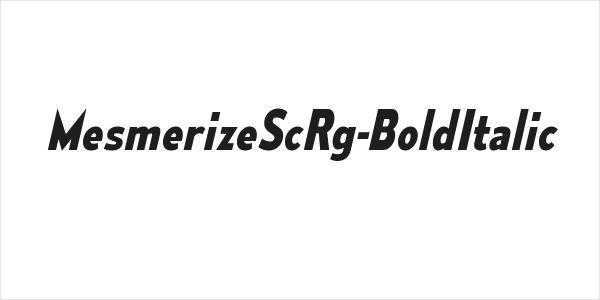MesmerizeScRg-BoldItalic Logo