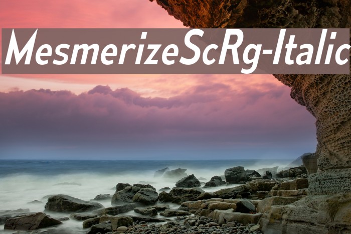 MesmerizeScRg-Italic Font examples
