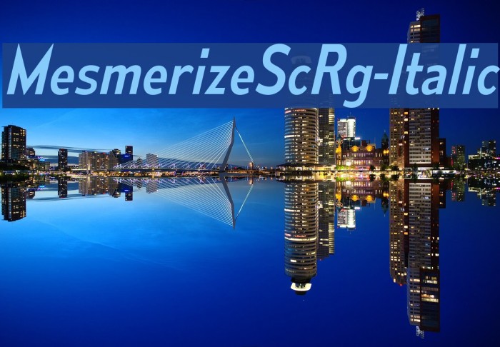 MesmerizeScRg-Italic Font examples