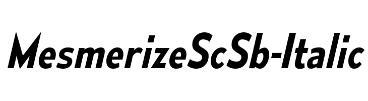 MesmerizeScSb-Italic  Frei Schriftart Herunterladen