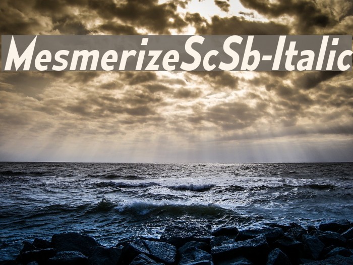 MesmerizeScSb-Italic Font examples
