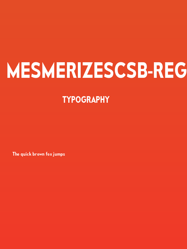 MesmerizeScSb-Regular Poster