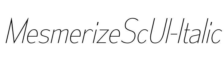 MesmerizeScUl-Italic Font