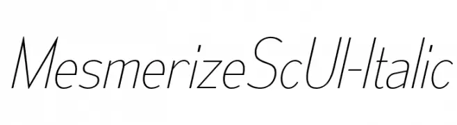 MesmerizeScUl-Italic  Frei Schriftart Herunterladen