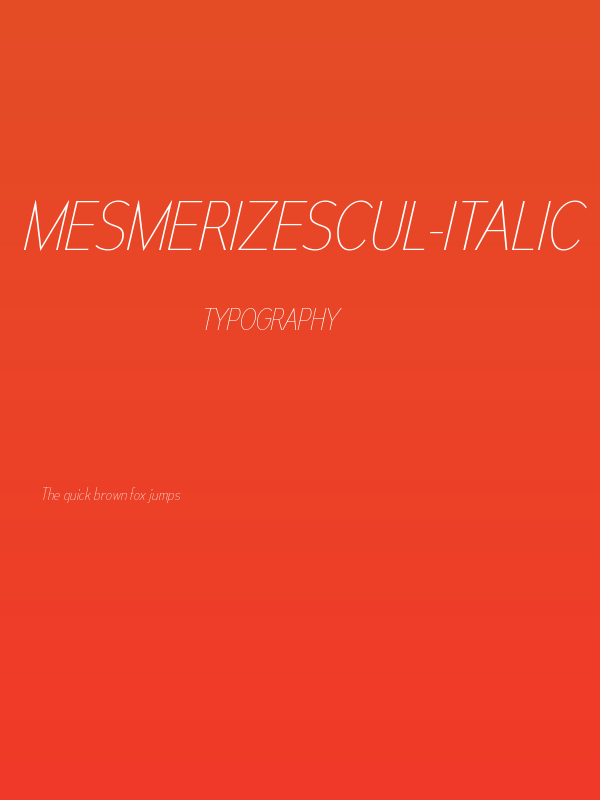 MesmerizeScUl-Italic Poster