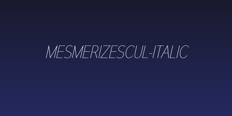 MesmerizeScUl-Italic Social Header