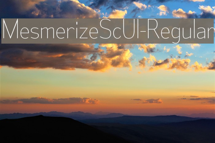 MesmerizeScUl-Regular Font examples