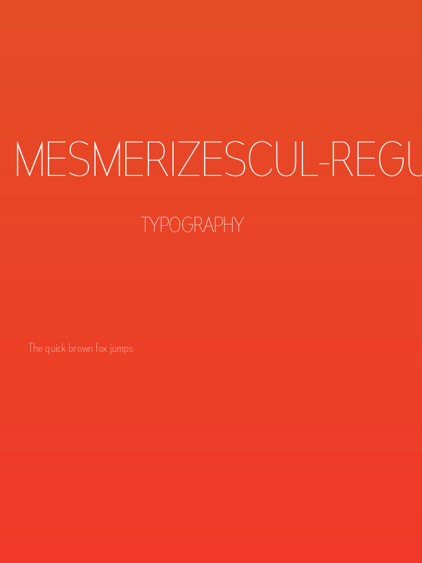 MesmerizeScUl-Regular Poster