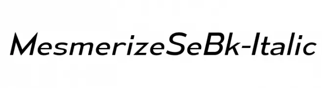 MesmerizeSeBk-Italic  Frei Schriftart Herunterladen