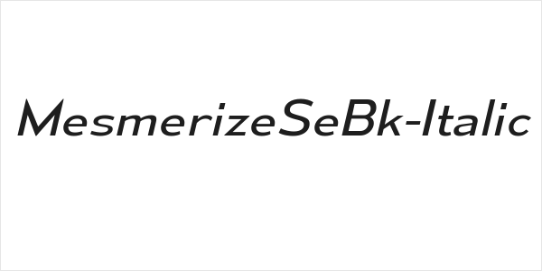 MesmerizeSeBk-Italic Logo