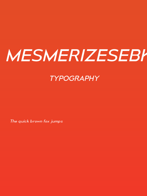 MesmerizeSeBk-Italic Poster