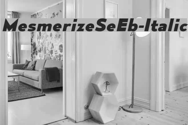 MesmerizeSeEb-Italic Fonte examples
