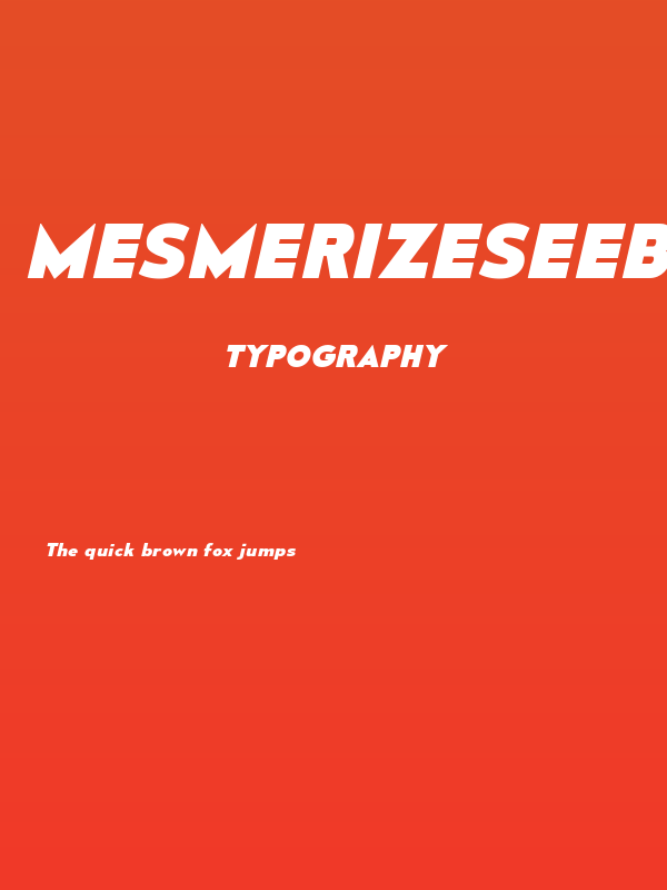MesmerizeSeEb-Italic Poster