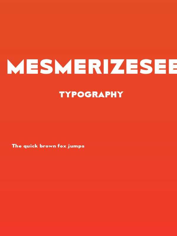 MesmerizeSeEb-Regular Poster