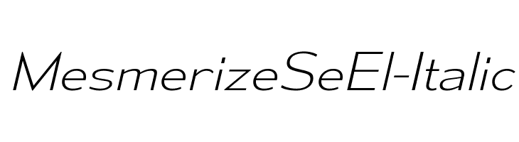 MesmerizeSeEl-Italic Font