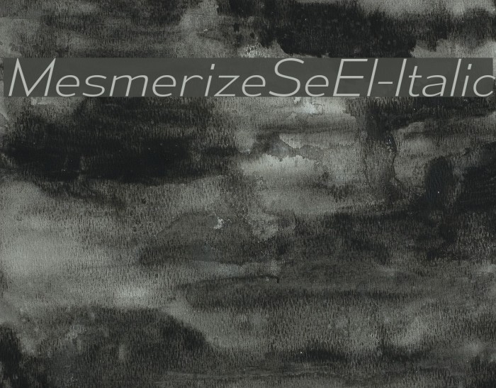 MesmerizeSeEl-Italic Font examples