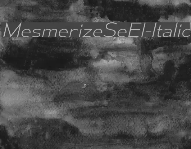 MesmerizeSeEl-Italic Fonte examples