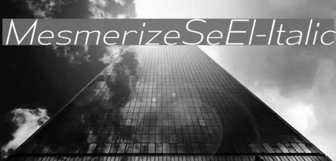 MesmerizeSeEl-Italic Fonte examples