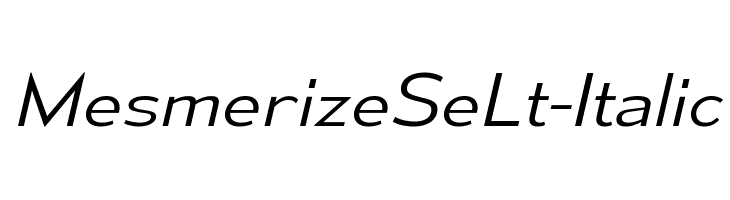 MesmerizeSeLt-Italic Font