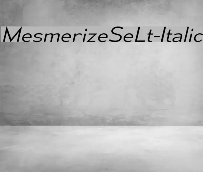 MesmerizeSeLt-Italic Font examples