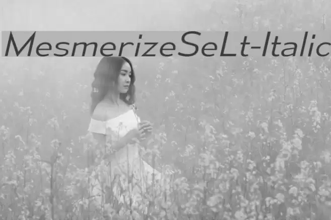MesmerizeSeLt-Italic Font examples