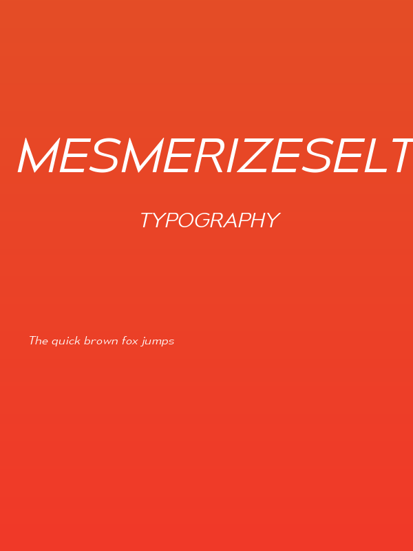 MesmerizeSeLt-Italic Poster