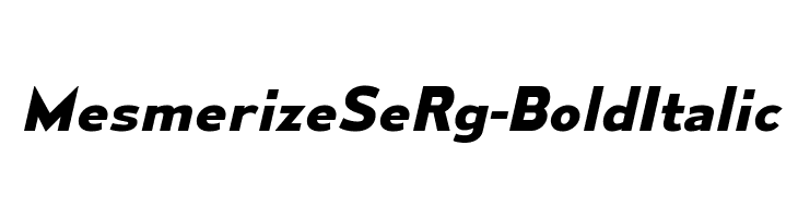 MesmerizeSeRg-BoldItalic Font