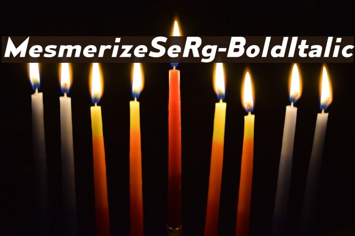MesmerizeSeRg-BoldItalic Font examples