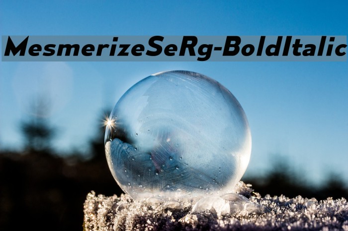 MesmerizeSeRg-BoldItalic Font examples