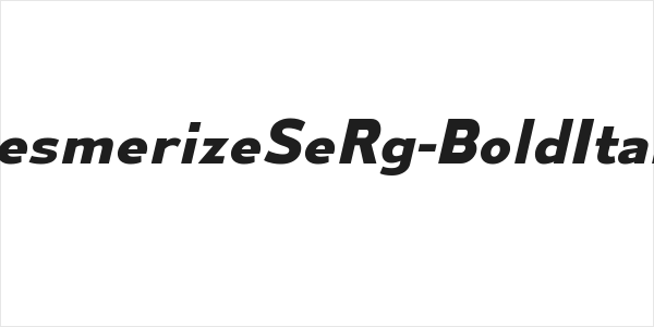 MesmerizeSeRg-BoldItalic Logo