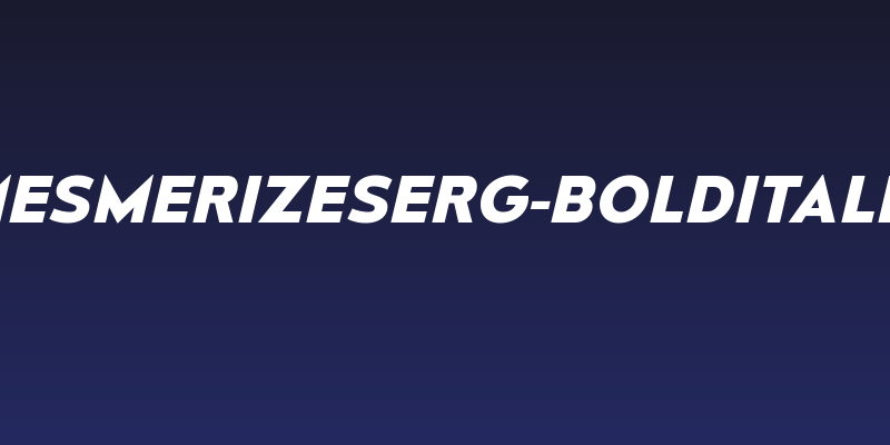MesmerizeSeRg-BoldItalic Social Header