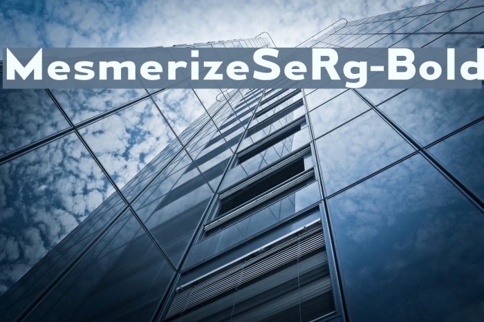 MesmerizeSeRg-Bold Font examples