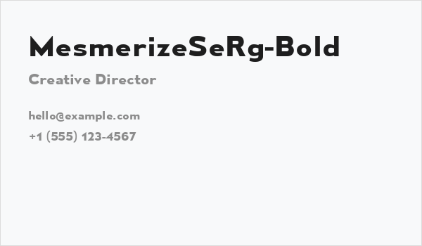 MesmerizeSeRg-Bold Business Card