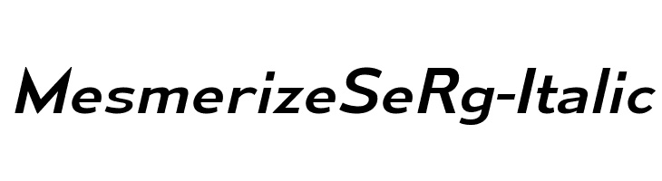 MesmerizeSeRg-Italic Font