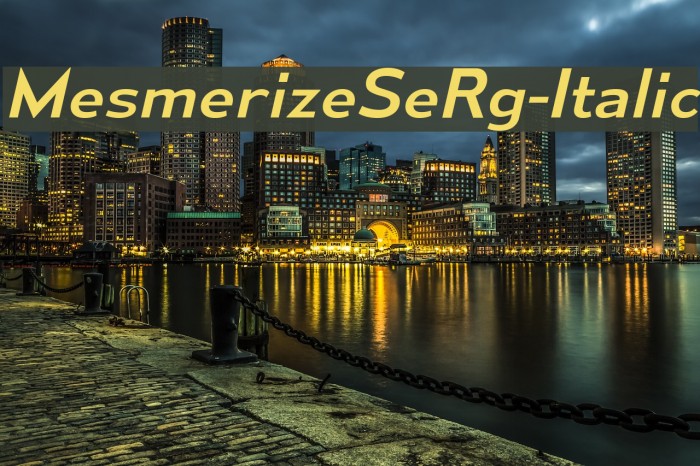 MesmerizeSeRg-Italic Font examples