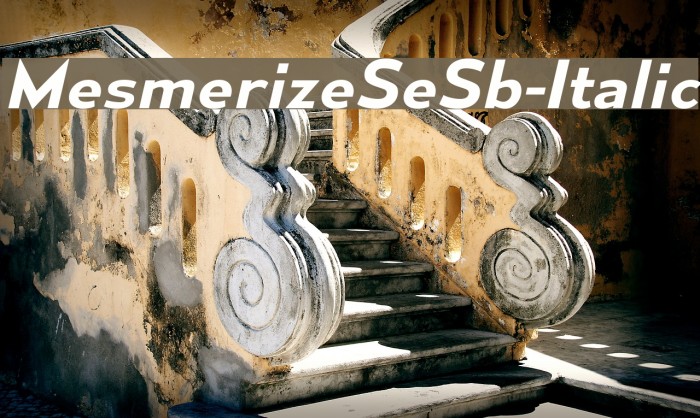 MesmerizeSeSb-Italic Font examples