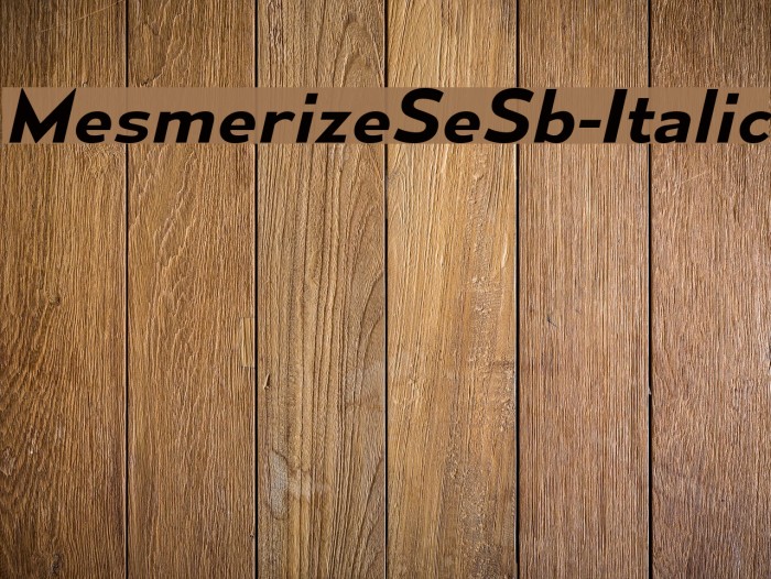 MesmerizeSeSb-Italic Font examples