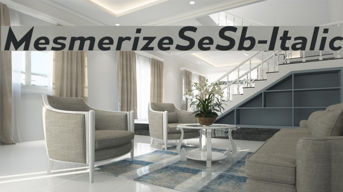 MesmerizeSeSb-Italic Font examples