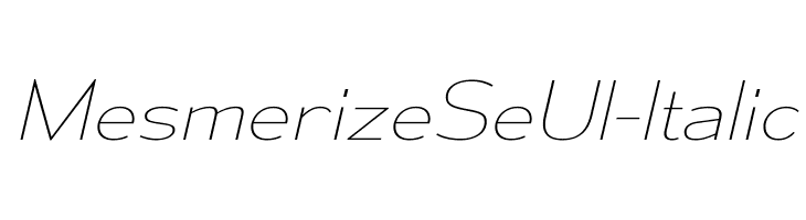 MesmerizeSeUl-Italic Font