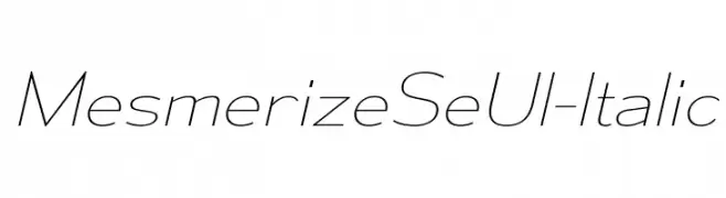 MesmerizeSeUl-Italic  免费字体下载