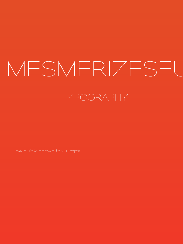 MesmerizeSeUl-Regular Poster