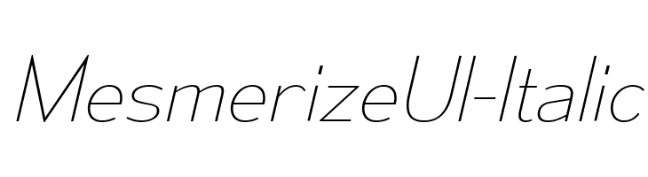 MesmerizeUl-Italic Font