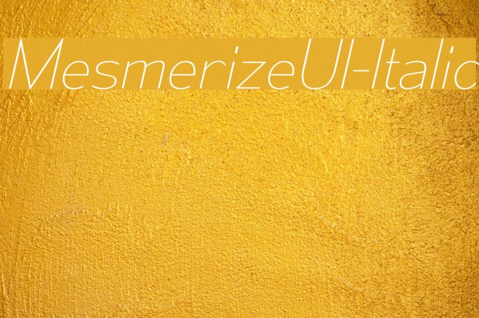 MesmerizeUl-Italic Font examples
