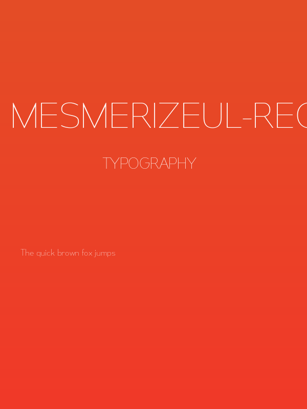 MesmerizeUl-Regular Poster