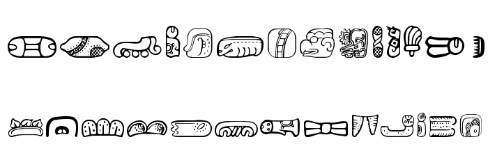 MesoAmerica Dings Three Font LOWERCASE