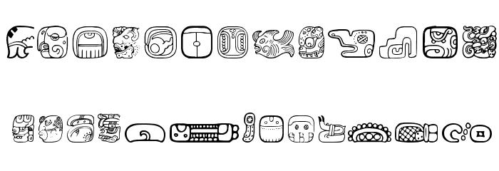 MesoAmerica Dings Two Font LOWERCASE