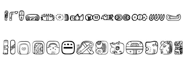 MesoAmerica Dings Font LOWERCASE
