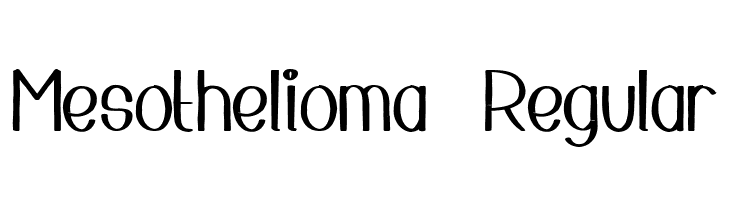 Mesothelioma  Regular  नि: शुल्क फ़ॉन्ट्स डाउनलोड