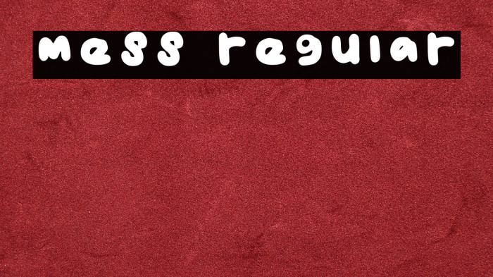 Mess Regular Example 2