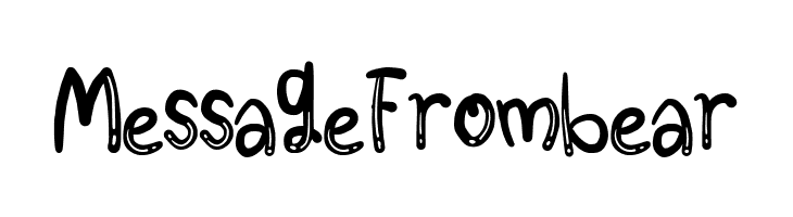 Message From bear  font caratteri gratis